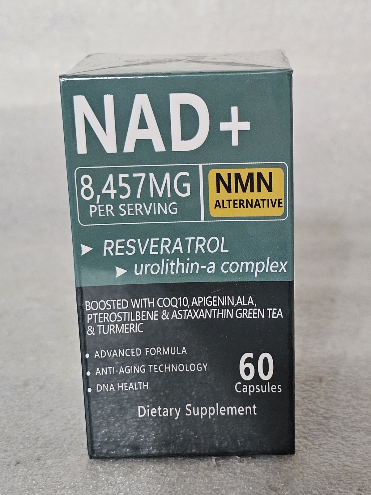 NAD+ MNM Alternative with Resveratrol, Nicotinamide Riboside, Quercetin, 60 Caps