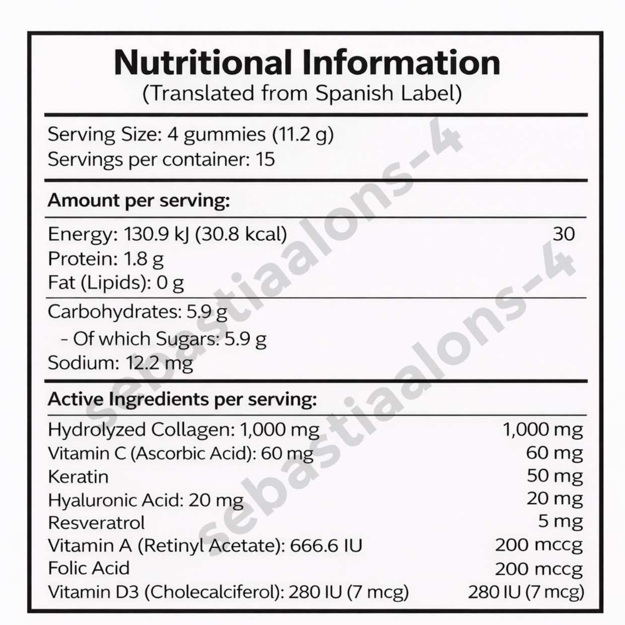 2-Pack GELASIMI FORTE: Collagen, Keratin, Hyaluronic Acid 60 Gummies Each