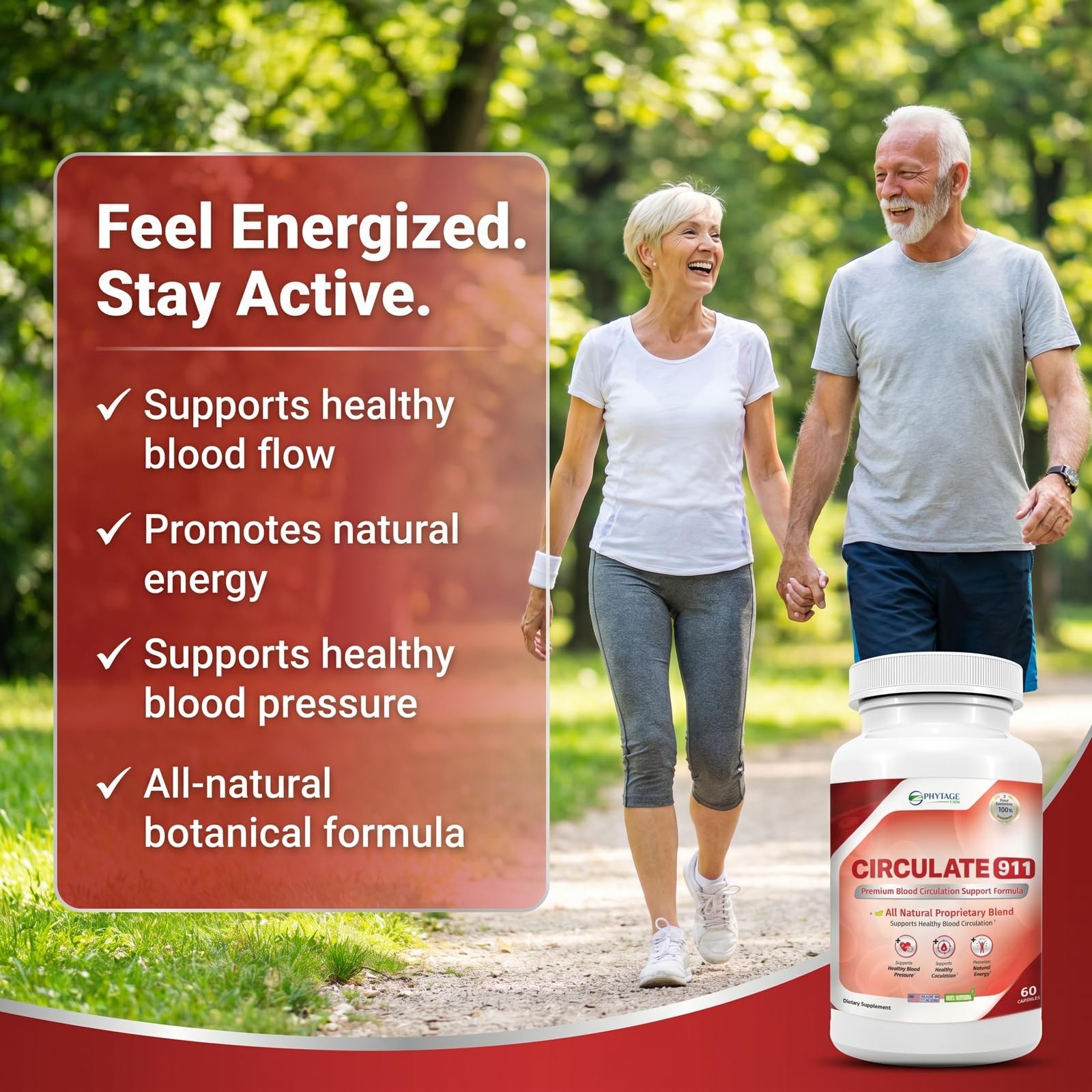 Premium Blood Flow Support Supplement – Antioxidant Formula with Hawthorne, Oliv