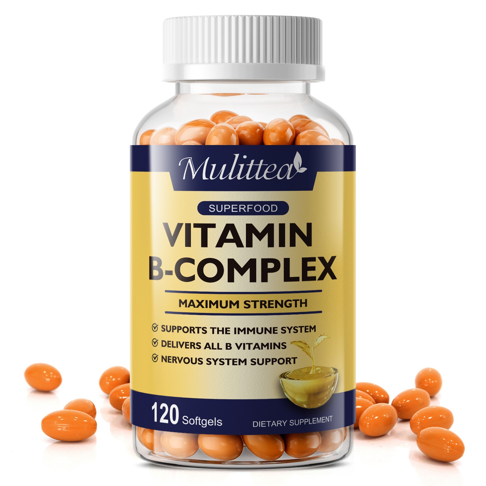 1/2/5X Vitamin B Complex Supplement – Super B Vitamin, Immune Boost, Energy