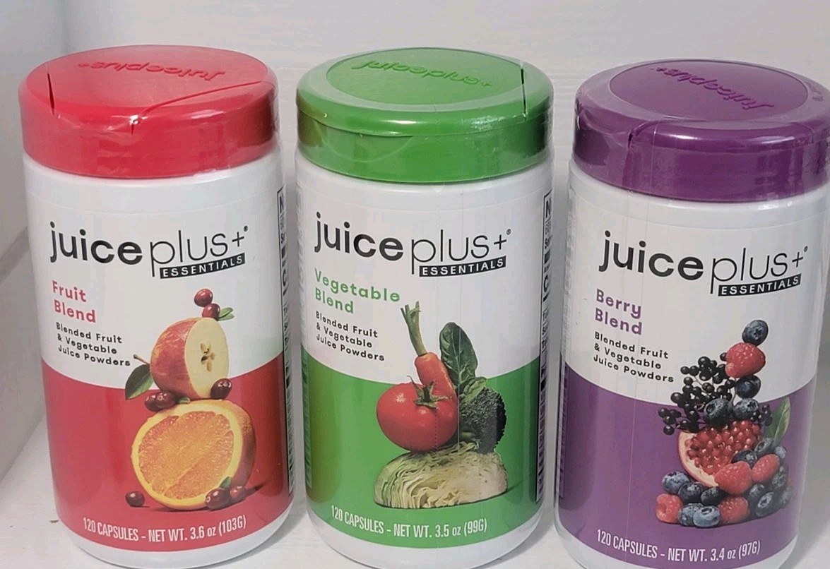 juice plus➕️ Essentials Trio Fruit/Vegetables/Berries 360 Capsules 1/28 Sealed