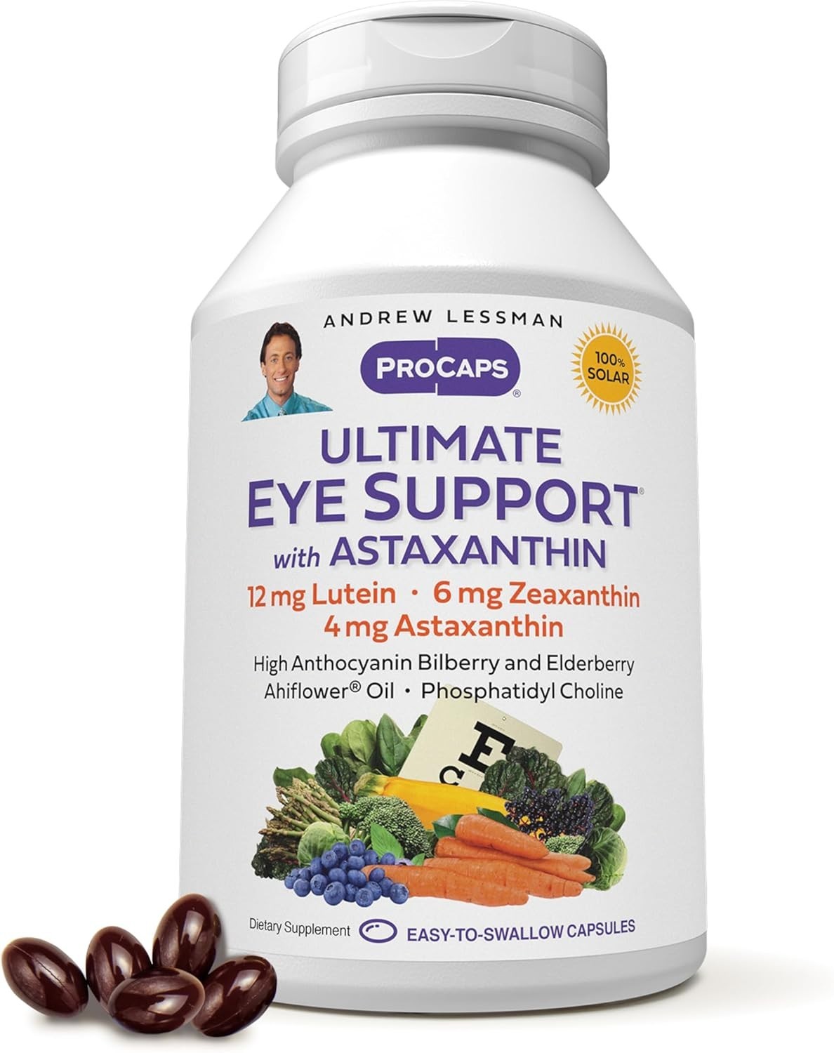 Ultimate Eye Support with Astaxanthin – 30 Gluten-Free Softgels for Vision Care
