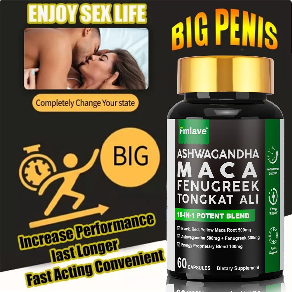 3 pack Maca Panax Ginseng TongkatAli Extract Strong Natural Testosterone Booster