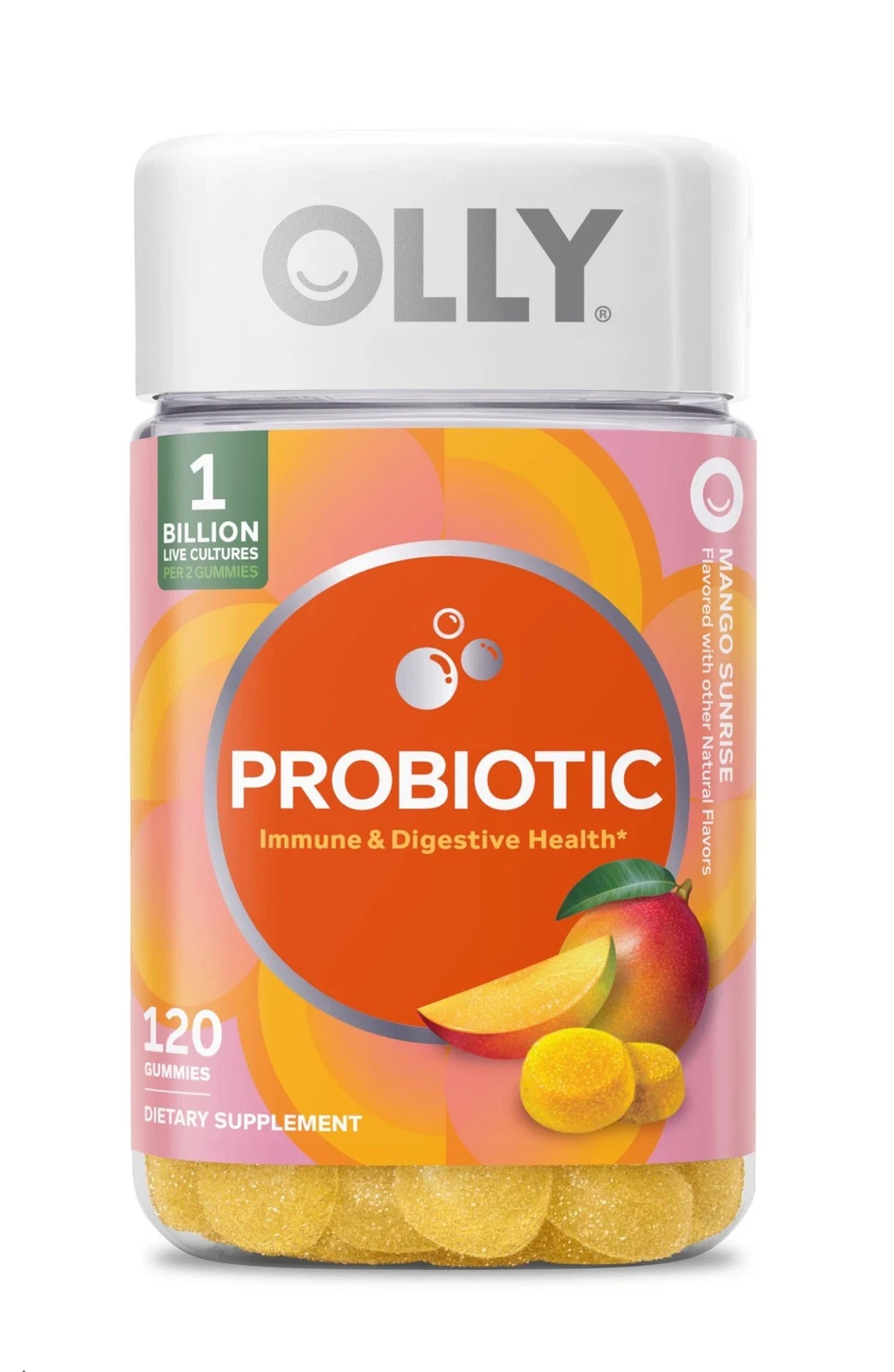 Olly Probiotic Mango – Dietary Supplement 120 Gummies