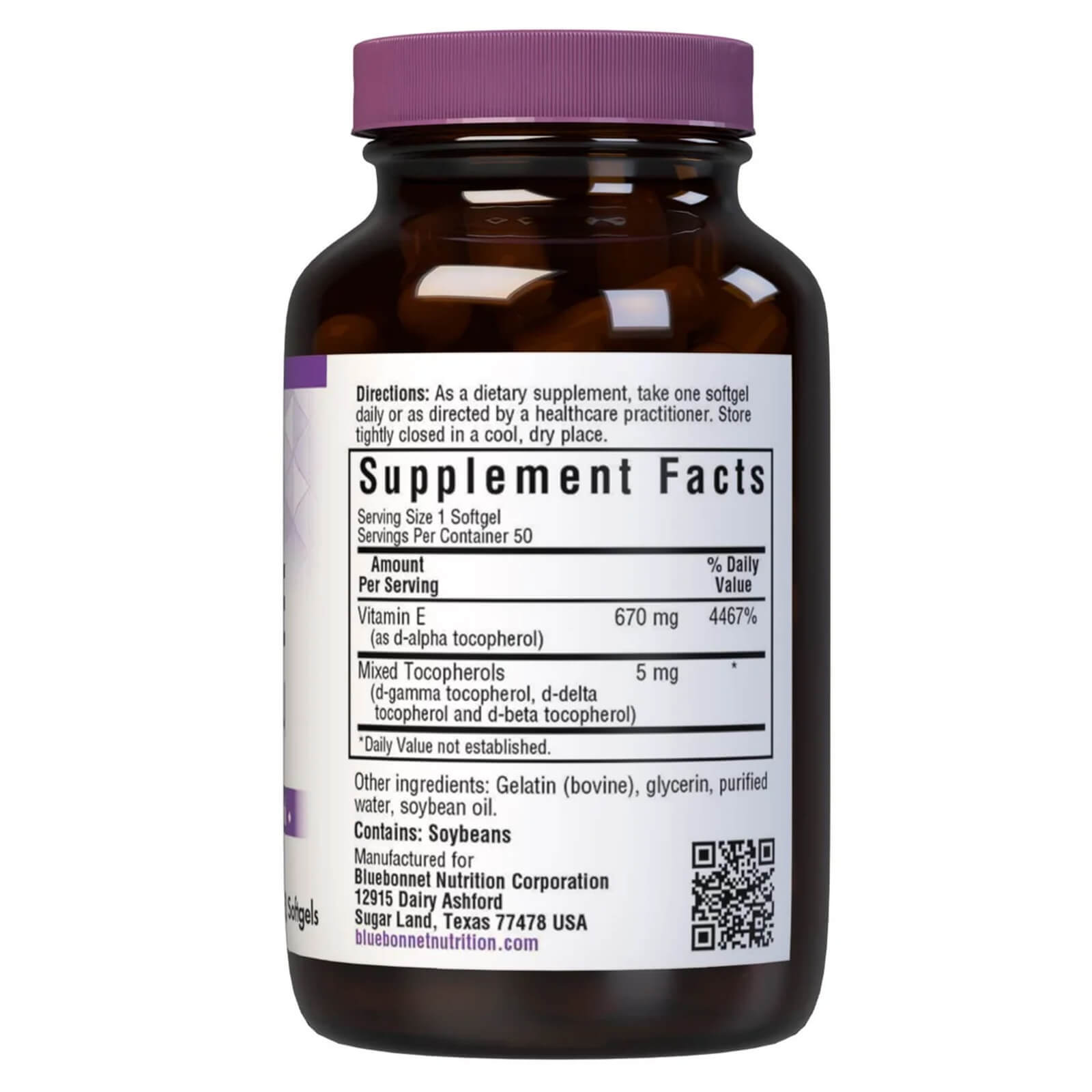 Bluebonnet Vitamin E 670 mg 1000 IU Mixed 50 Softgels