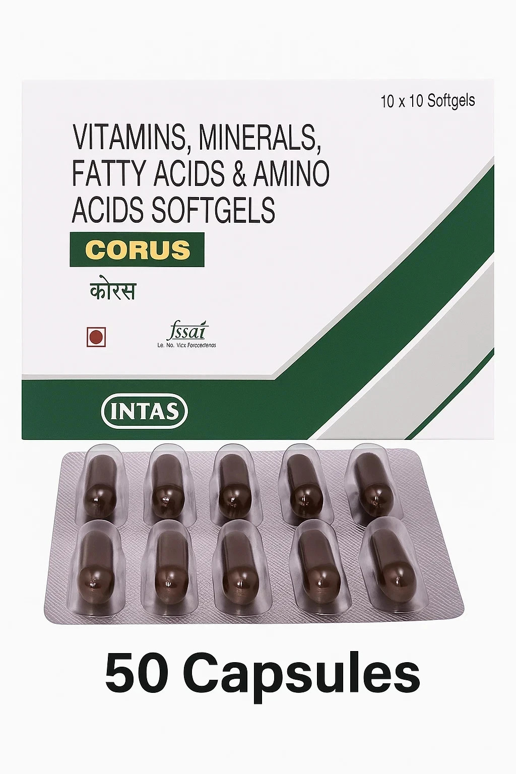Charak Corus Soft Gelatin Capsules – ( 50 Caps ) for General Health & Well‑Being
