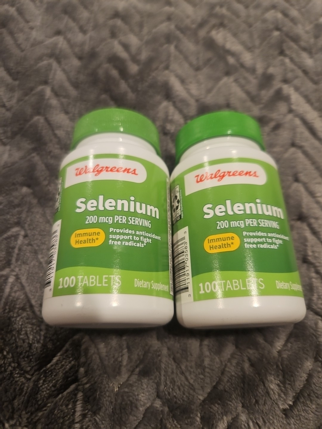 (2) Selenium 200 Mcg SEALED NEW 03/26 LOT of 2 Walgreens 200 Tablets Free Ship