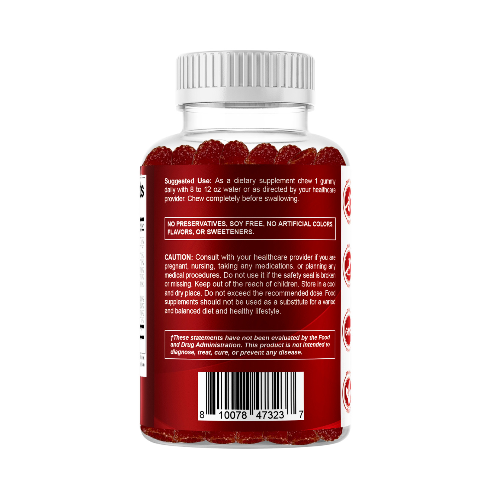 Vitamatic Vitamin B Complex Gummies with Vitamin C & Inositol – 60 Gummies