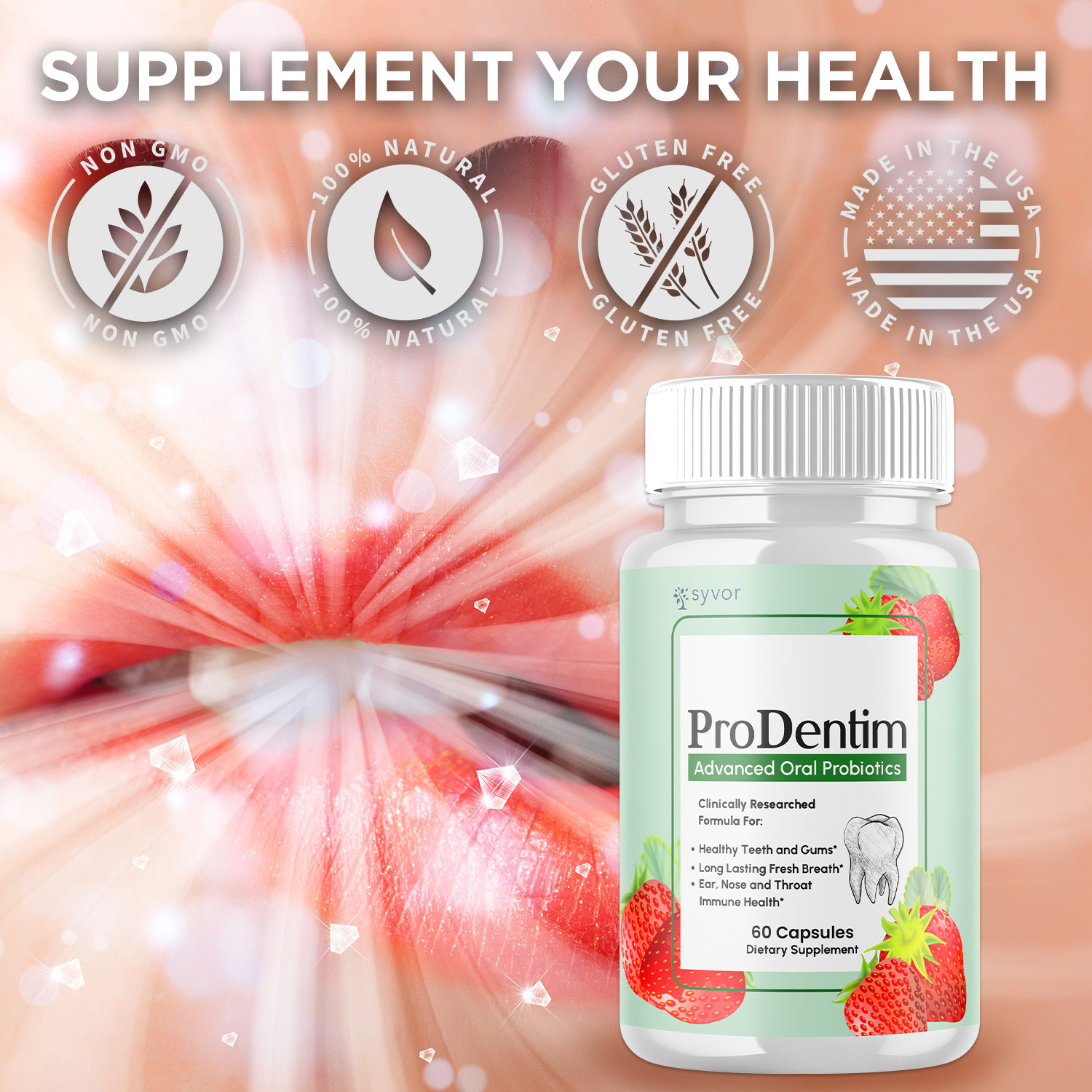 (5 Pack) Prodentim Oral Probiotic Support for Healthy Teeth & Gums 300 Capsules