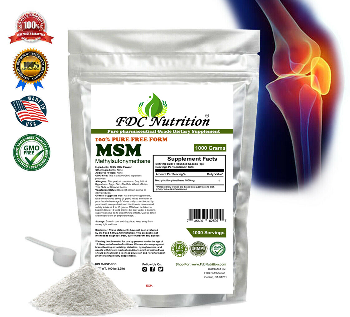 3 PACKS MSM Powder double Strength JOINT PAIN & ARTHRITIS RELIEF 6.6 lb
