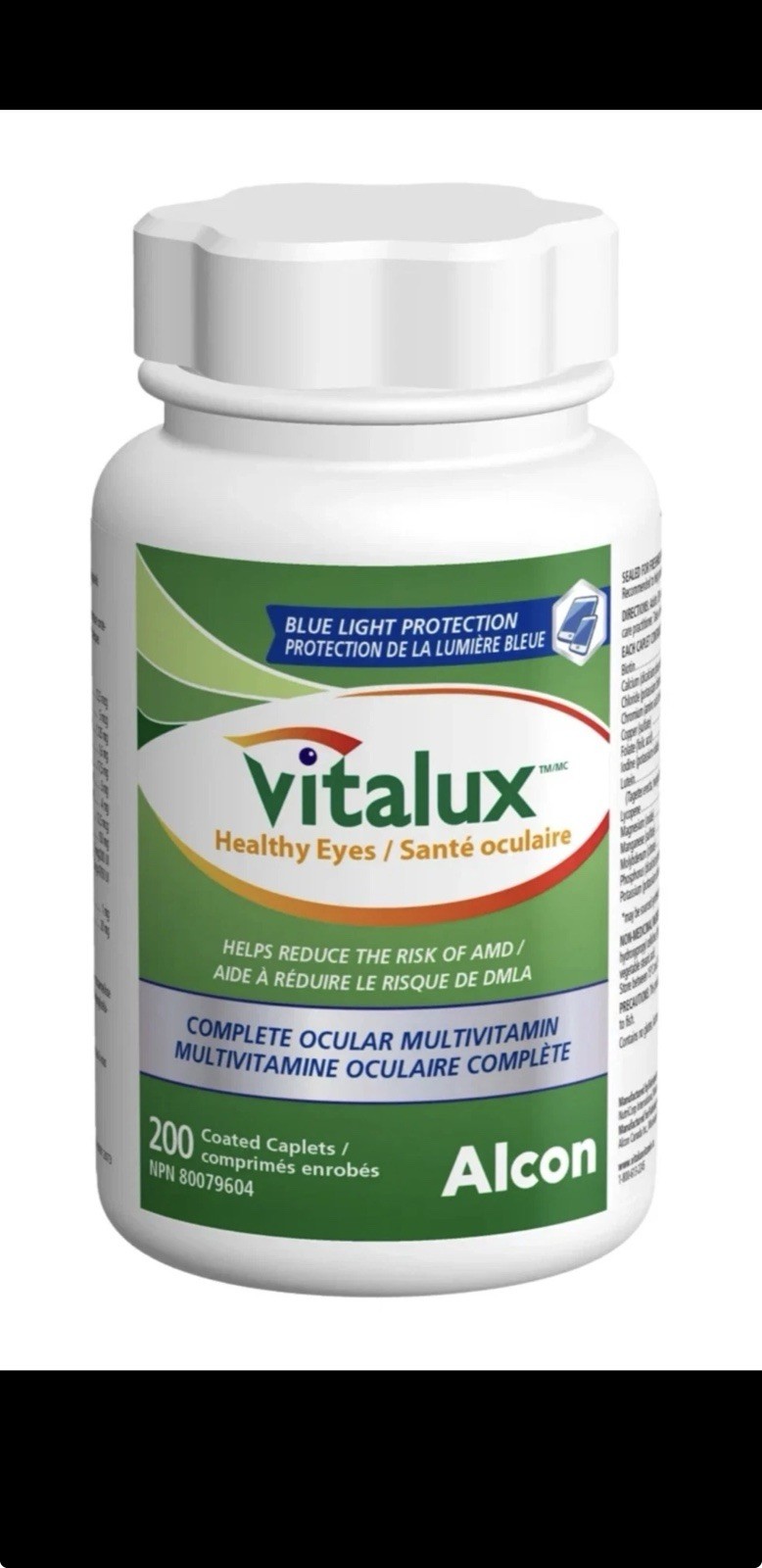 Vitalux Healthy Eyes Ocular Multivitamin, 200 Caplets | Canada