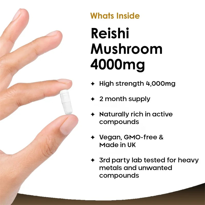 Reishi Mushroom 120pcs,Improves Brain Cognitive Function, Boosts Cellular Energy