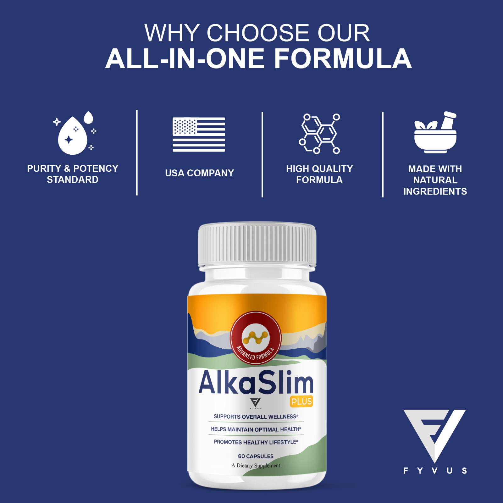 (5 Pack) AlkaSlim Plus Premium Daily Health Supplement (300 Capsules)