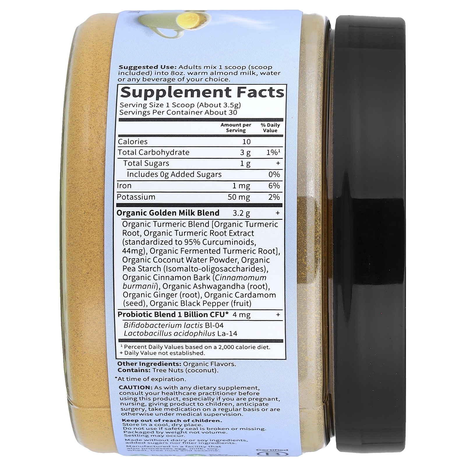 MyKind Organics, Golden Milk, Recovery & Nourishment, 3.70 oz (105 g)
