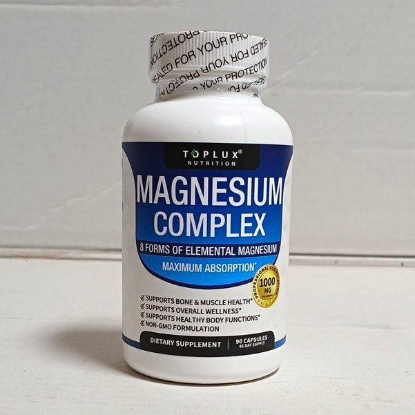 Toplux Nutrition Magnesium Complex 1000mg 90 Capsules Non-GMO Bone & Muscle