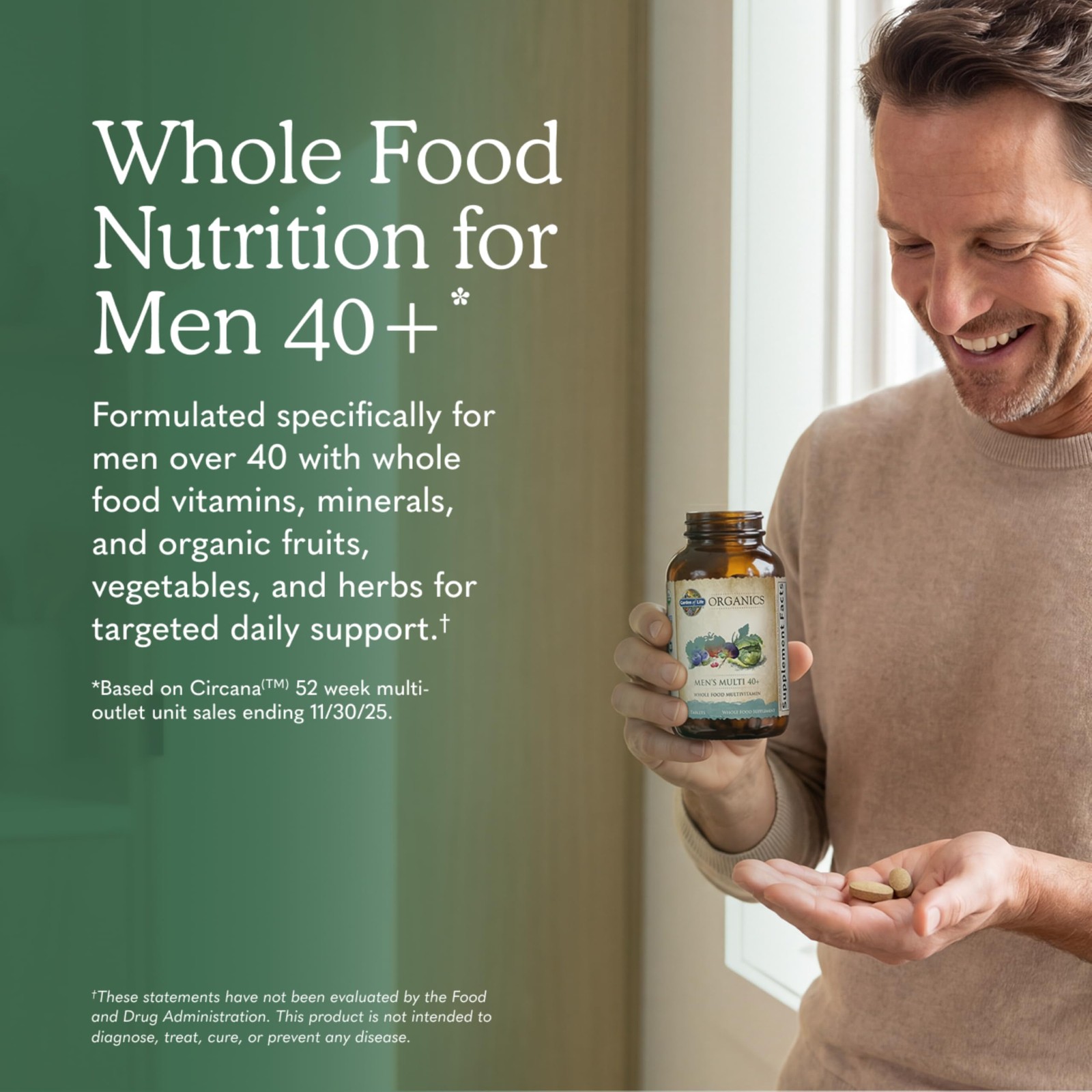 Garden of Life Organics Whole Food Multivitamin 120 Count (Pack 1), N/a