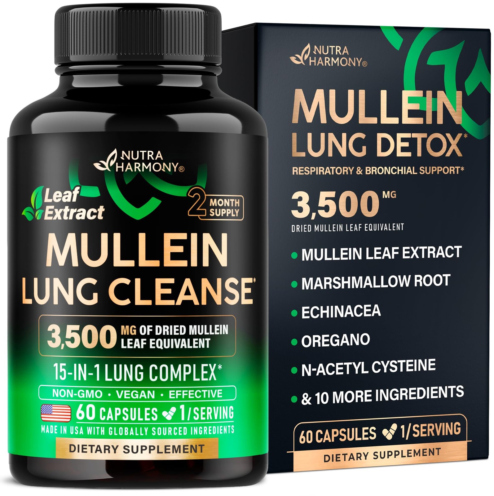 Mullein Lung Detox Mullein Leaf Extract Marshmallow Root | Echinacea | Oreg…
