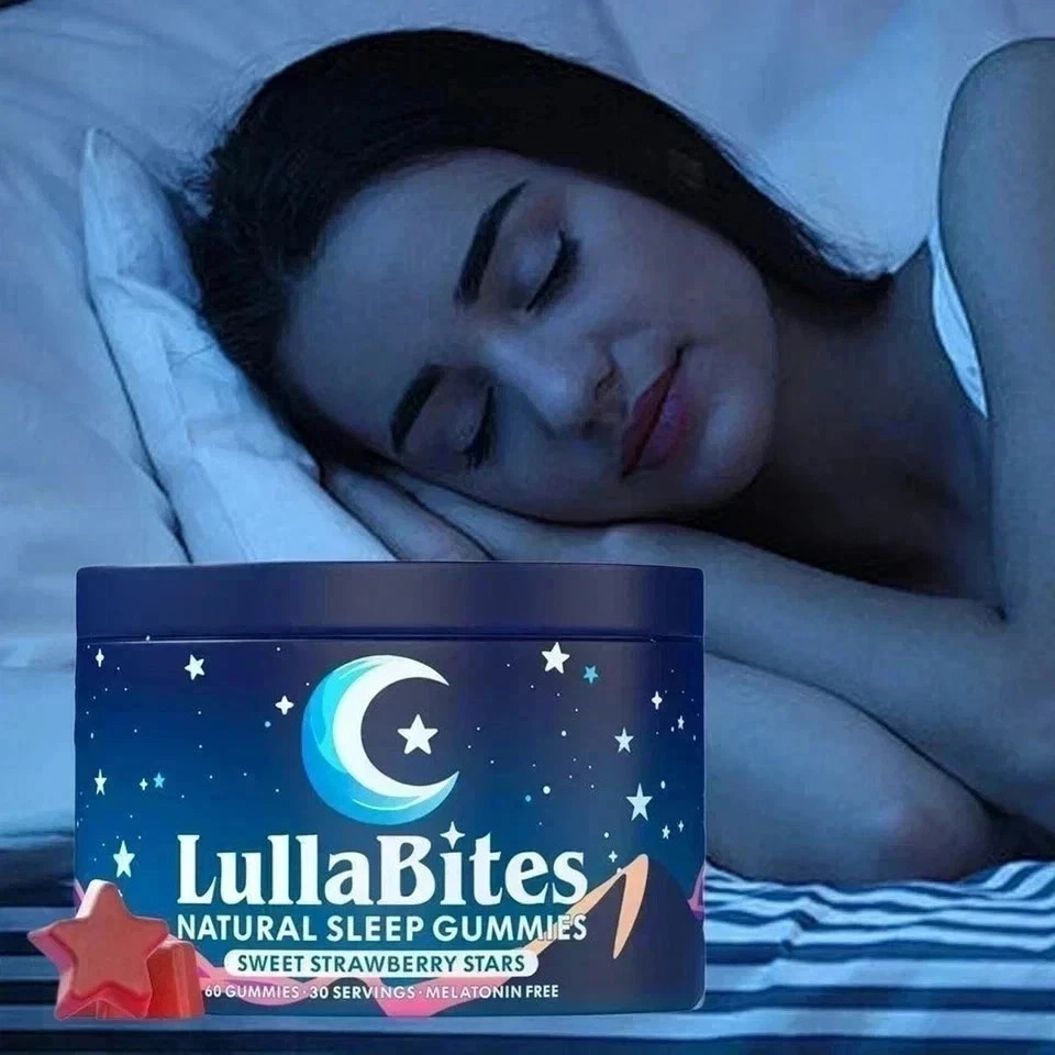 Brand new LullaBites Natural Sleep Gummies Made in USA 60 Gummies-30 Servings US