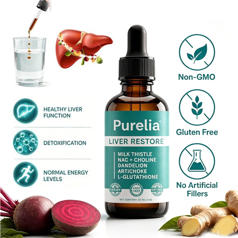 60ml Purelia Liver Restore – Complete Liver Support Supplement With Milk Thistle