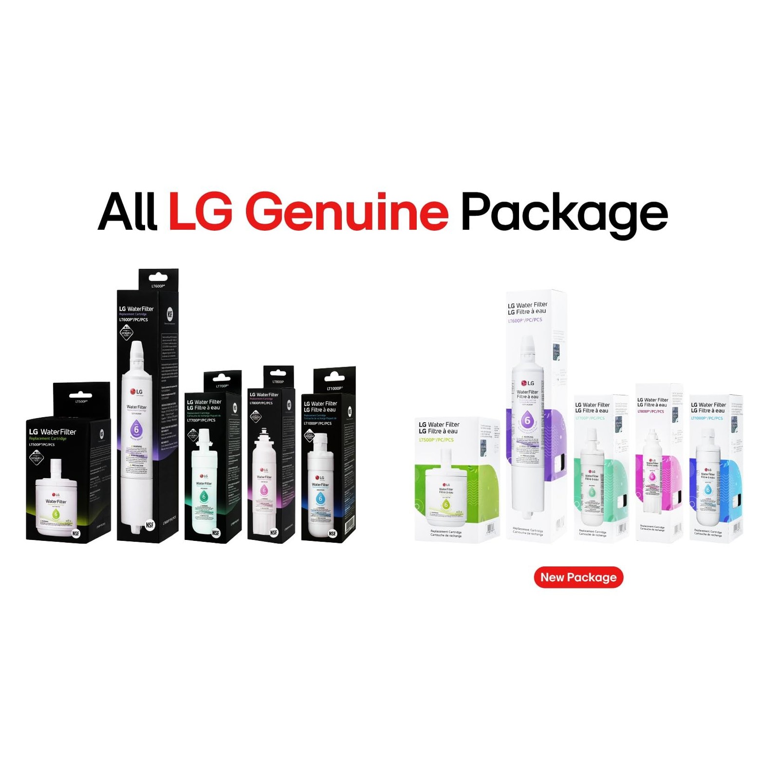 1 Pc LG LT700P / 200 Gallon Capacity Replacement Refrigerator Water Filter-NEW