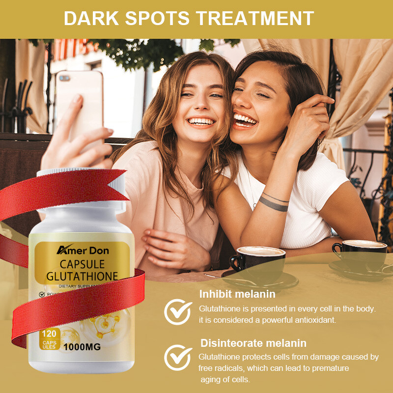 Glutathione Collagen Anti-aging skin Whitening 120 Capsules Dark Spots Remover