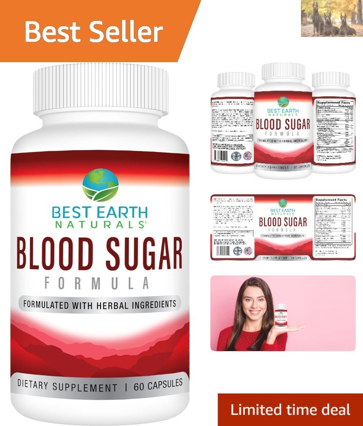 Keto-Friendly Blood Sugar Supplement with Gymnema, Guggul & Vitamins – 60 Count