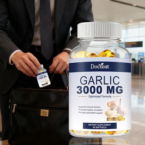 Odorless Garlic 3000mg – Cardiovascular Health, Lower Cholesterol 60pcs/pack US