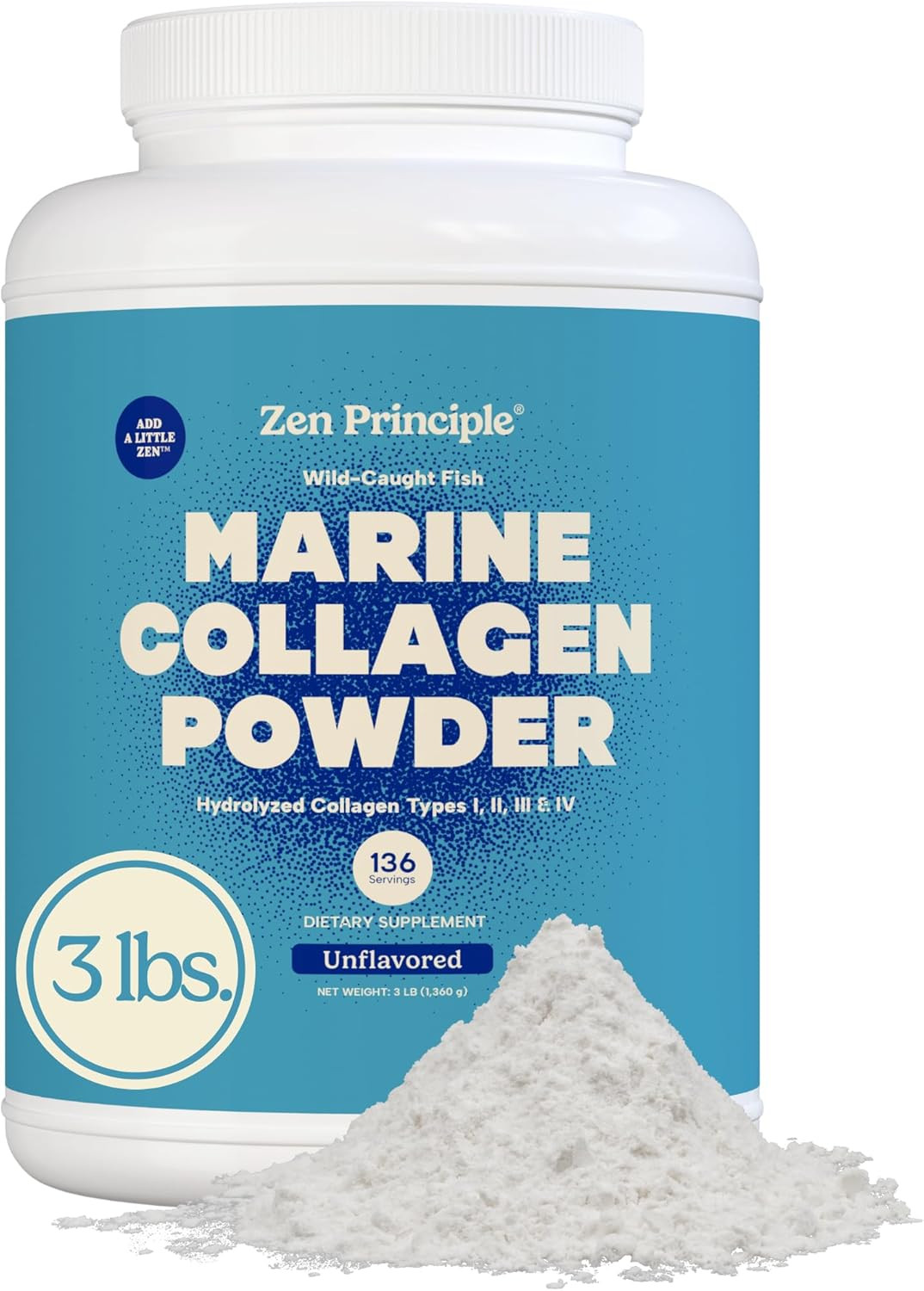 Marine Collagen Peptides Powder 3 Lb. Wild-Caught Fish, Non-Gmo. Supports Health
