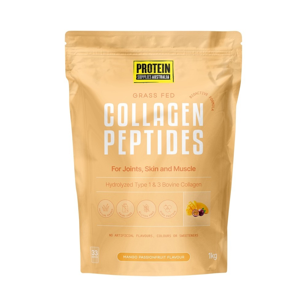 Protein Supplies Australia Grass Fed Collagen Peptides Mango Passionfruit 1KG