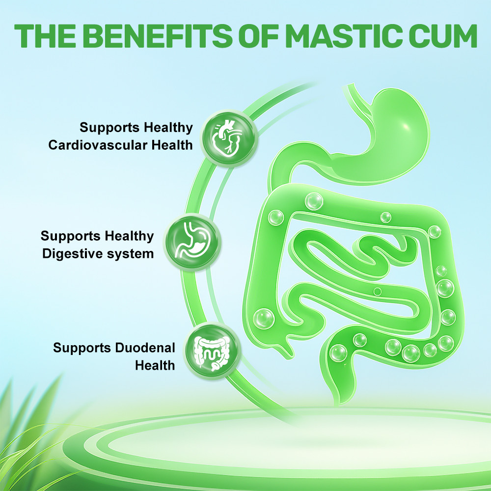 Natural Mastic Gum Supplement 1000mg, Supports Digestive & Cardiovascular Health
