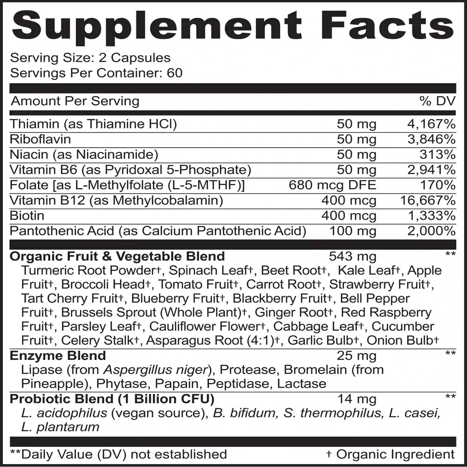Vitamin B Complex, with Whole Food, for Stress, Energy, Immune Support
