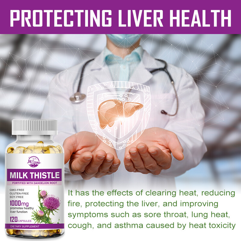 Liver Cleanse Detox Repair – 1050mg Milk Thistle Dandelion Support Supplement