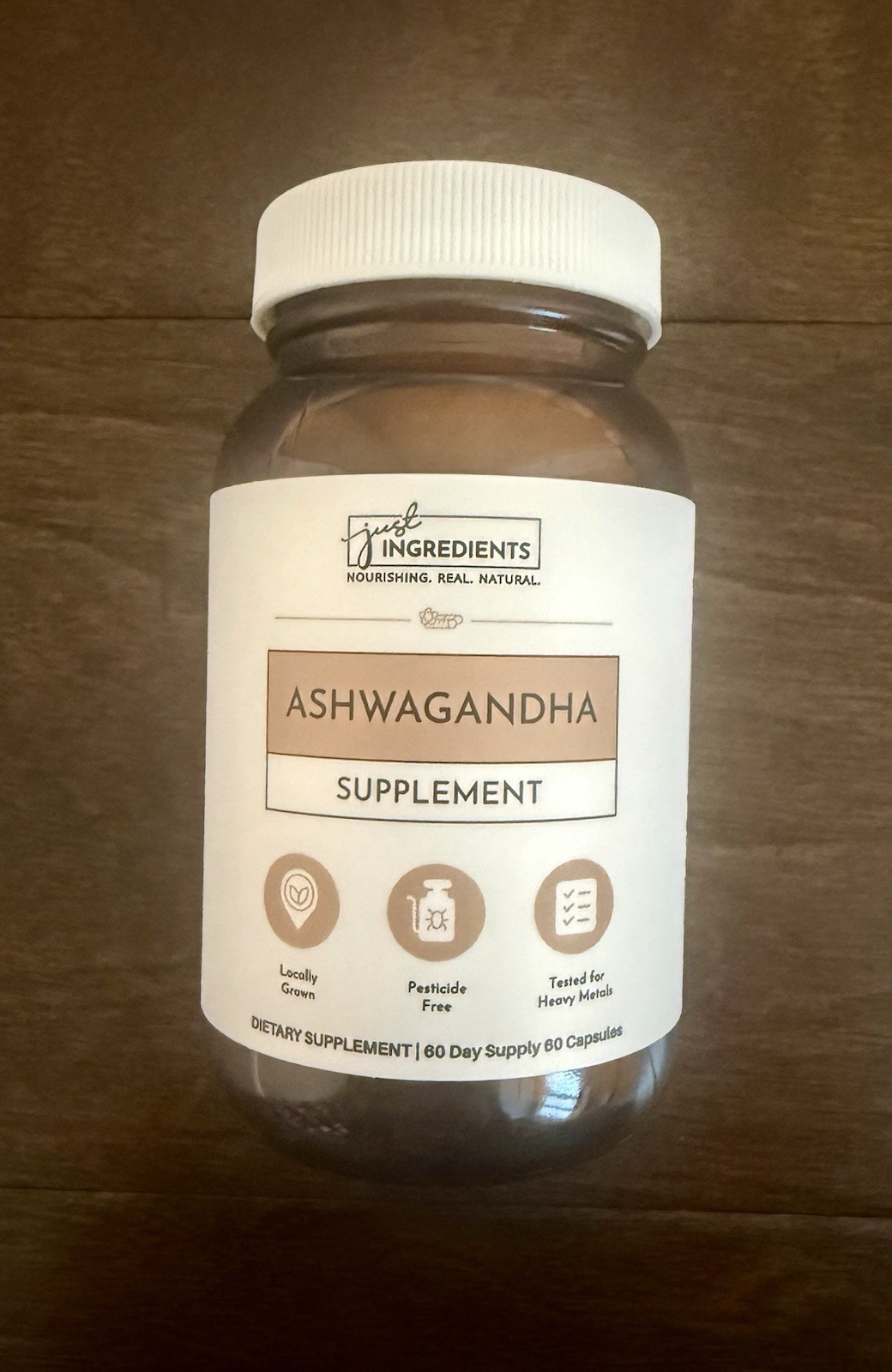 NEW! Just Ingredients Ashwagandha Supplement – Expires 7/2026 Capsule