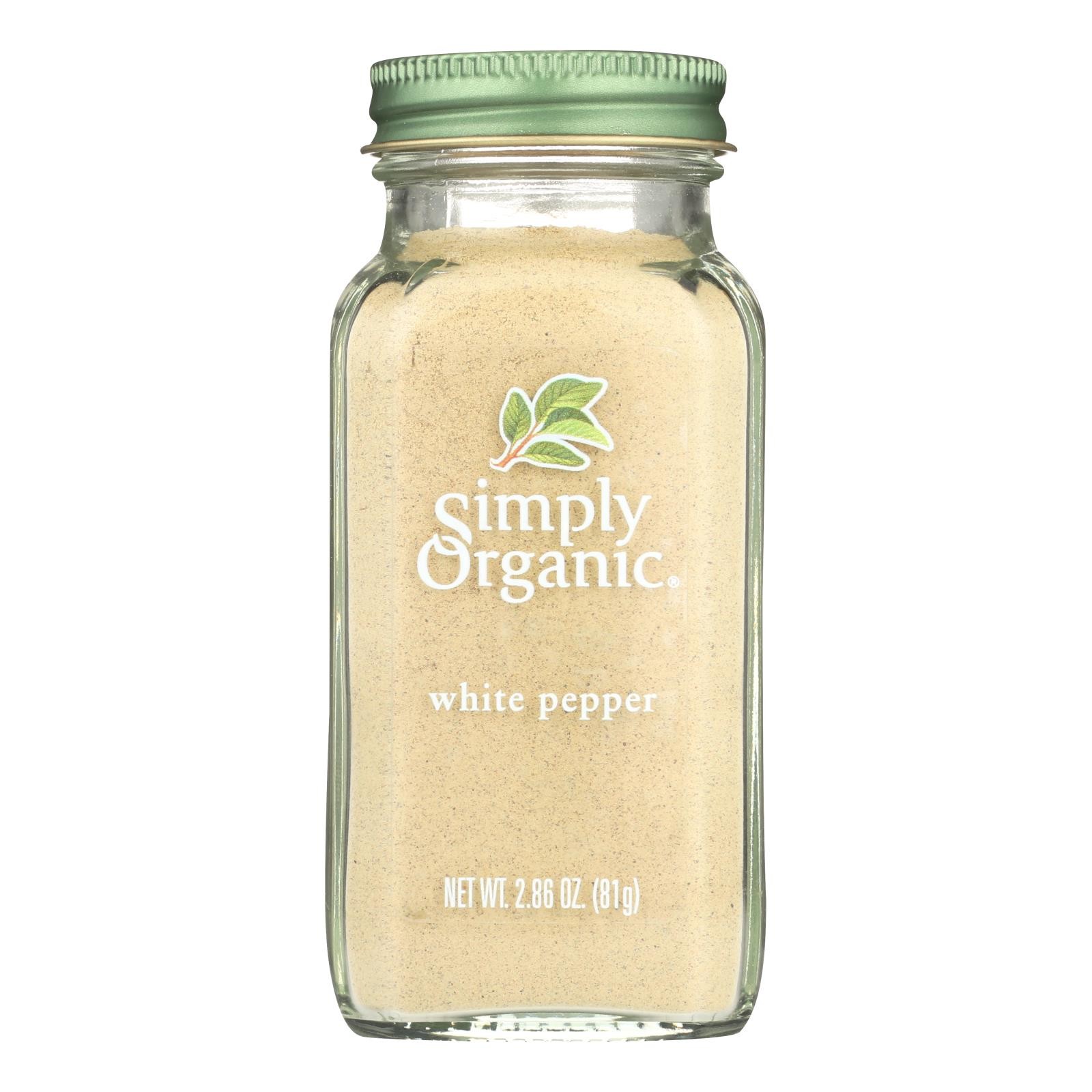 Simply Organic White Pepper – Case of 6 – 2.86 oz.