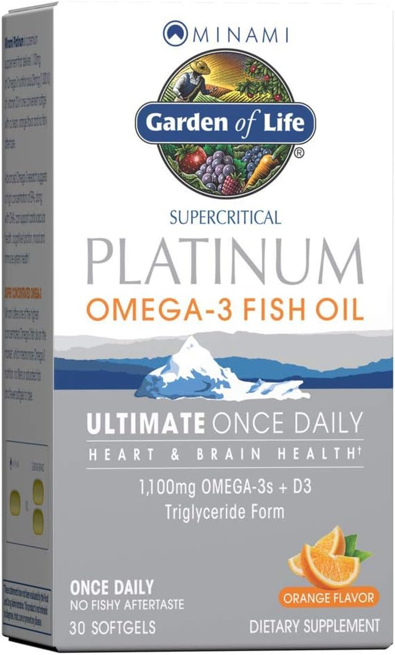 Supercritical Platinum Omega 3 Fish Oil Supplement – Orange, 30 Softgels, Ult…
