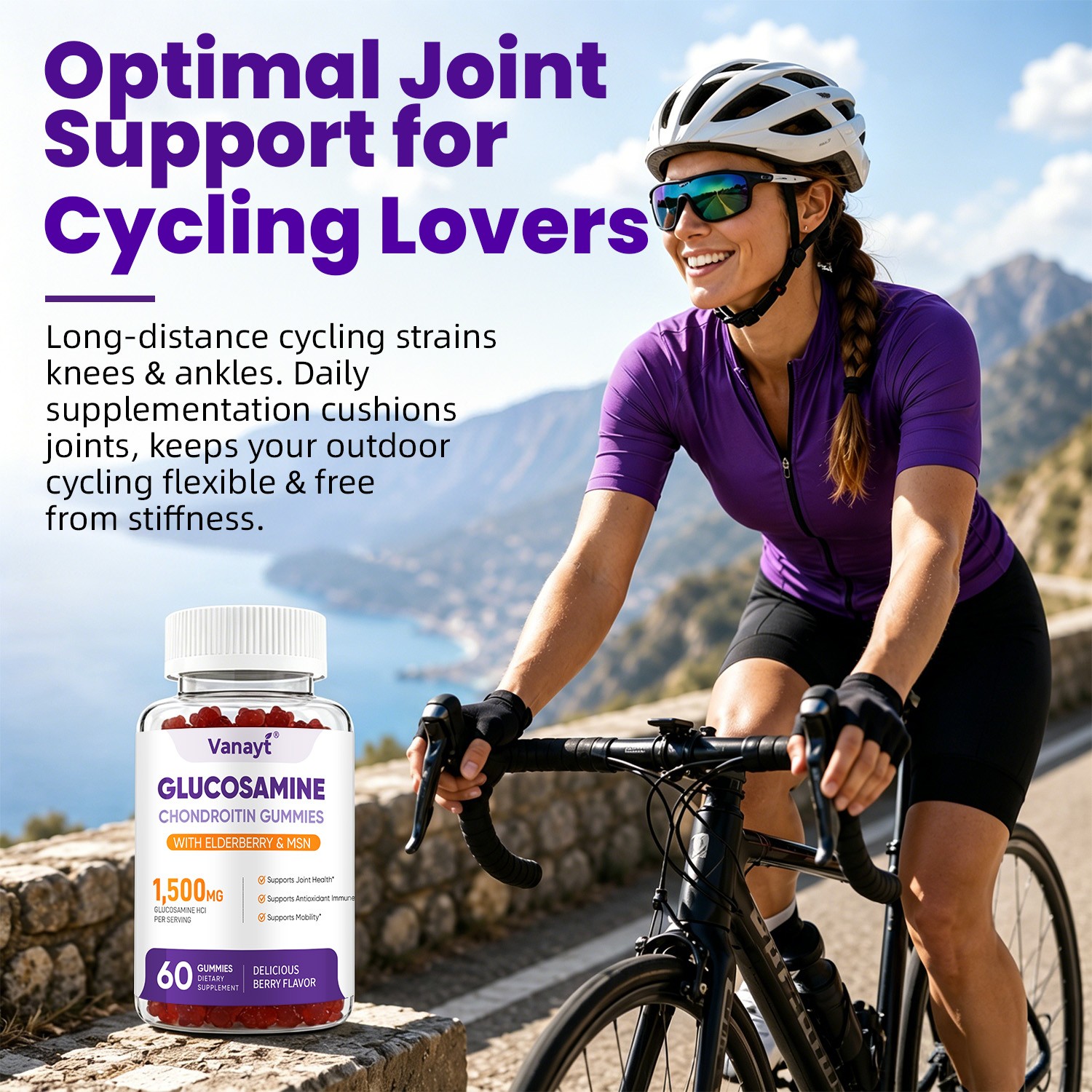 Glucosamine Chondroitin Gummies/Capsules MSM Triple Strength Joint Support 60Ct