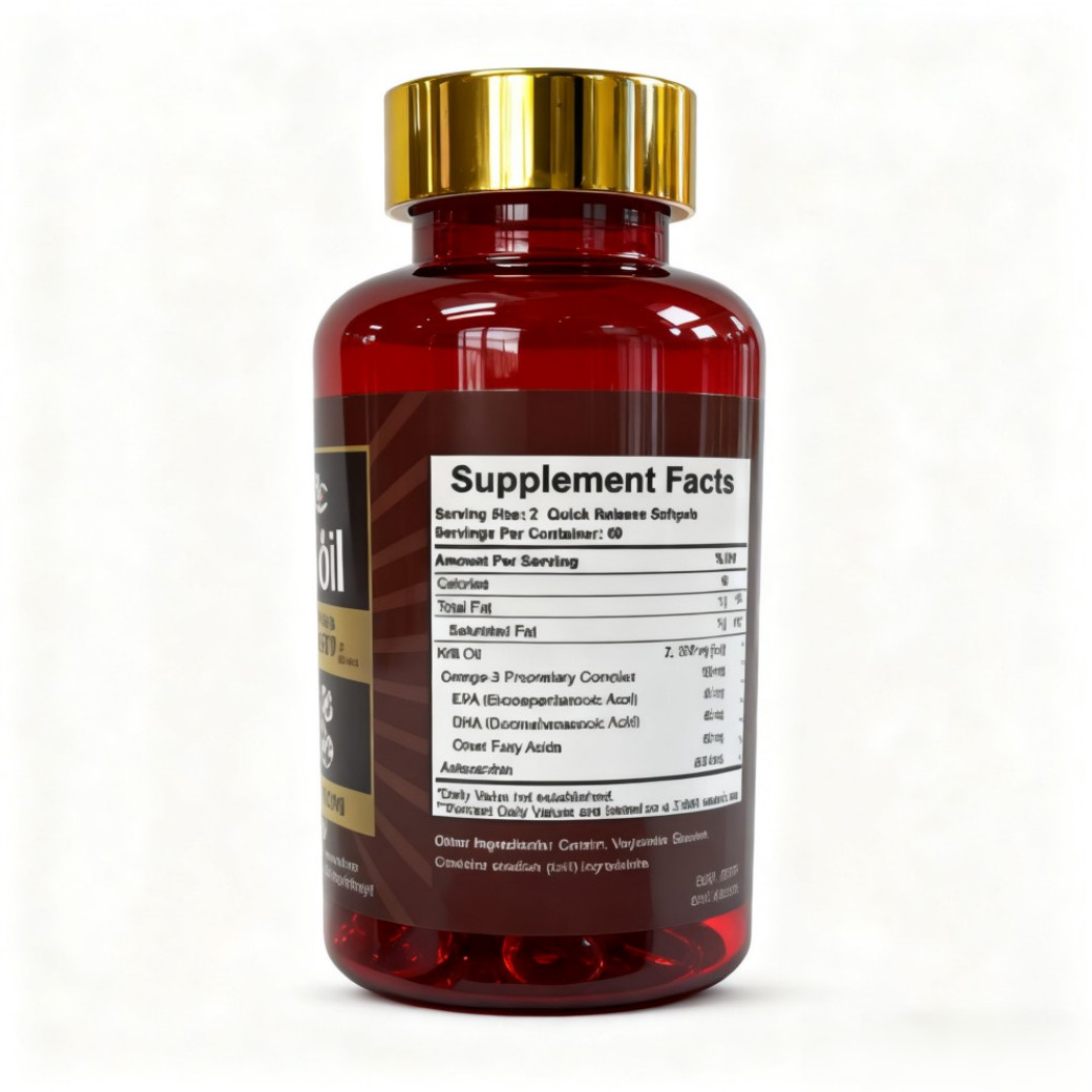 2000 Krill Oil Antarctic mg 120 Softgels |DHA, Omega-3 EPA,with Astaxanthin US