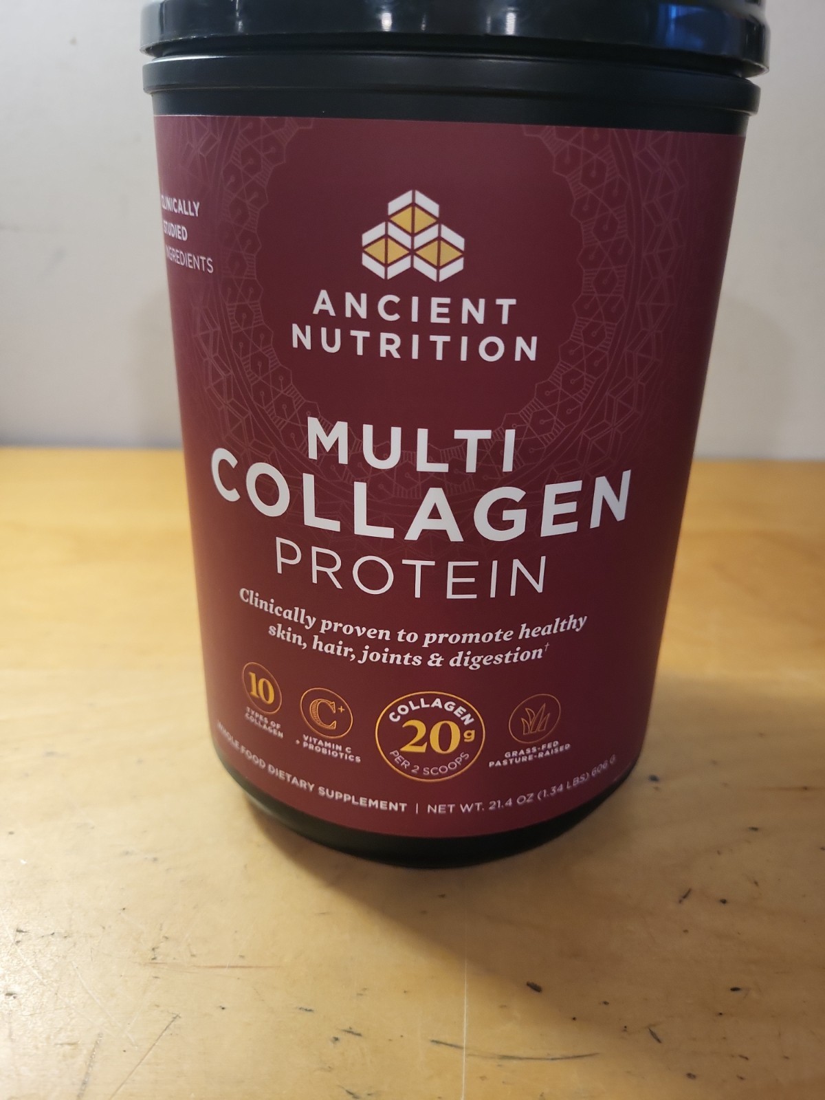 Ancient Nutrition Multi Collagen Protein 21.4oz/ 606g Expires 2/12/2029