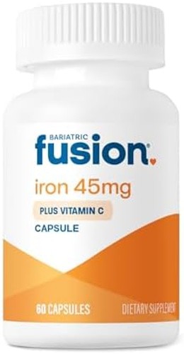 Bariatric Fusion Iron Supplement 45mg with Vitamin C | 1 Per Day | Vitamins f…