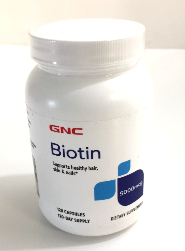 GNC Biotin 5000mcg 120ct BBD 03/2026 Supports Healthy Hair, Skin & Nails