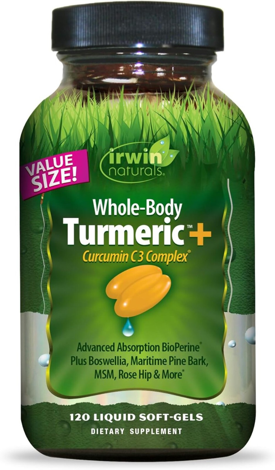 Irwin Naturals Whole-Body Turmeric, 120 Liquid Soft-Gels