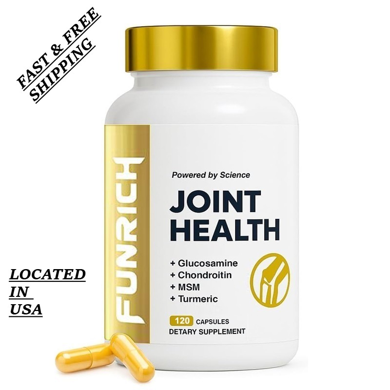 2 BOTTLES-FUNRICH Joint Health Supplement–Glucosamine, Chondroitin, MSM&Turmeric
