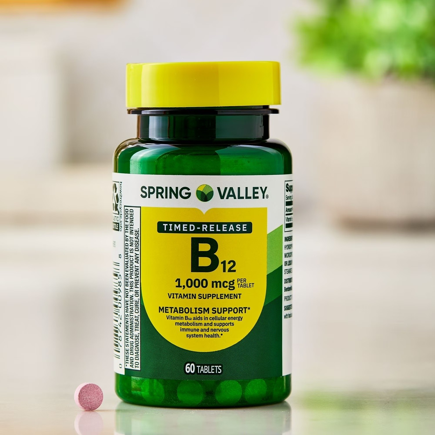 Vitamin B12 1000 Mcg Supports Heart Energy Metabolism Nervous System, 60 Tabs