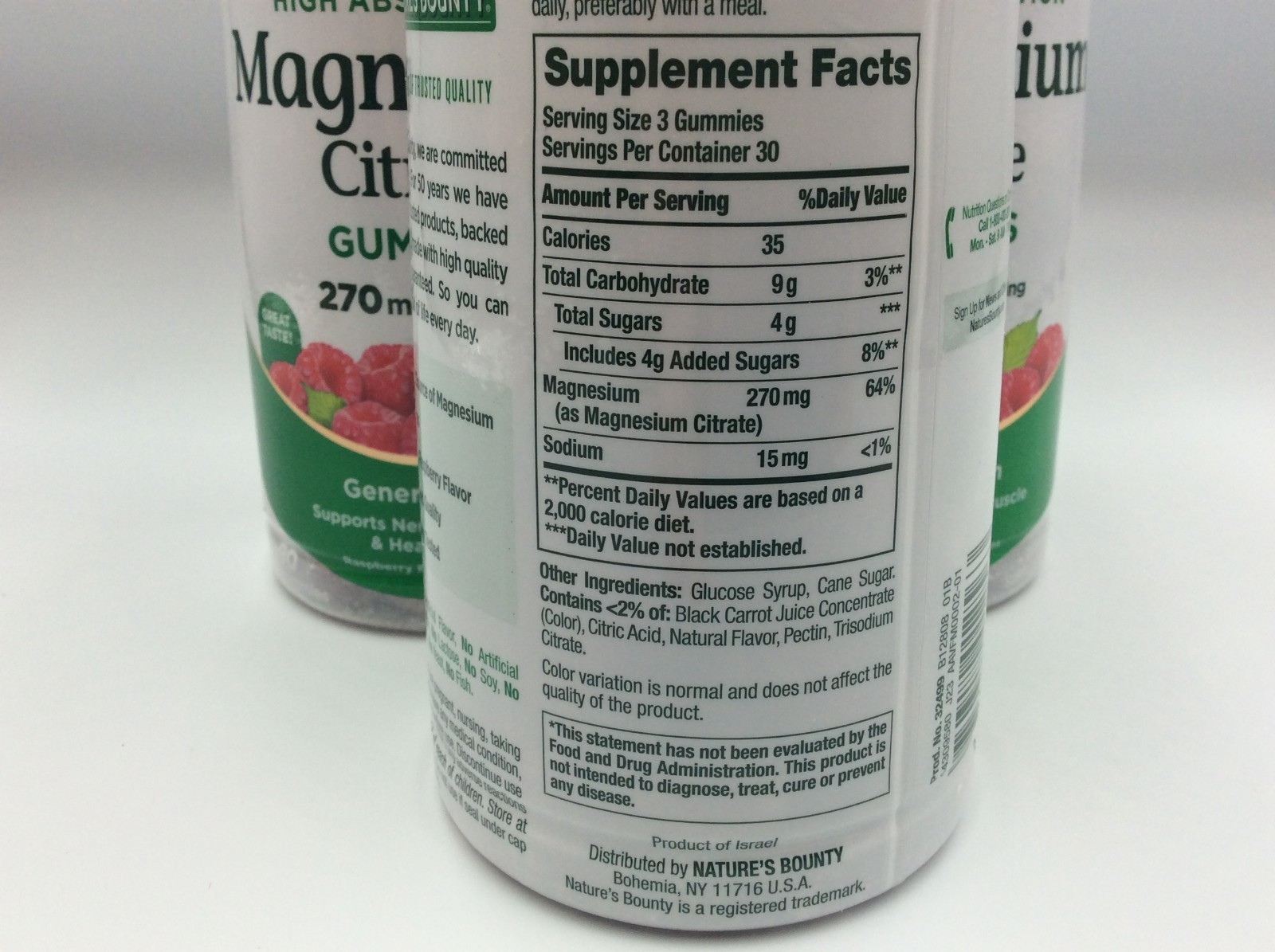 Nature’s Bounty Magnesium Citrate Gummies 270 Count 🎈PACK OF 3 BOTTLES🎈