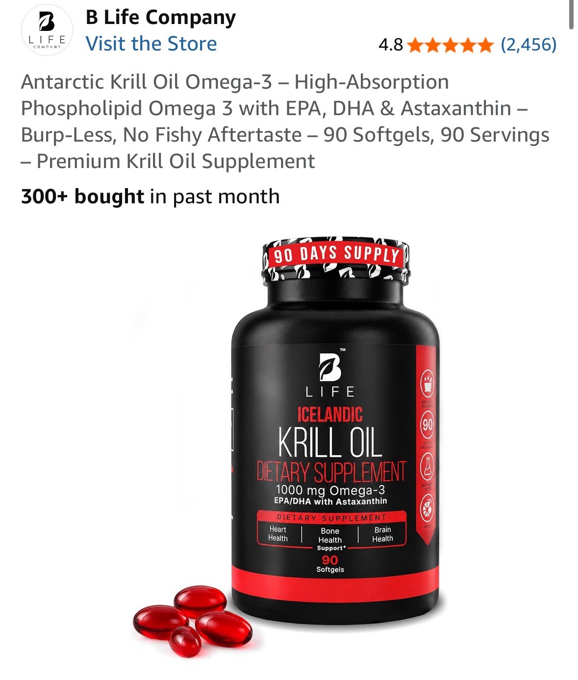Antarctic Krill Oil High-Absorption Phospholipid Omega 3 EPA, DHA & Astaxanthin