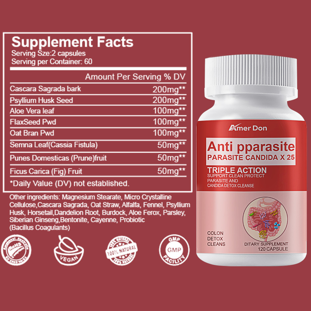 Remove Parasite ANTI PARASITE & CANDIDA DETOX Body Cleanse ULTRA FLASH COLON