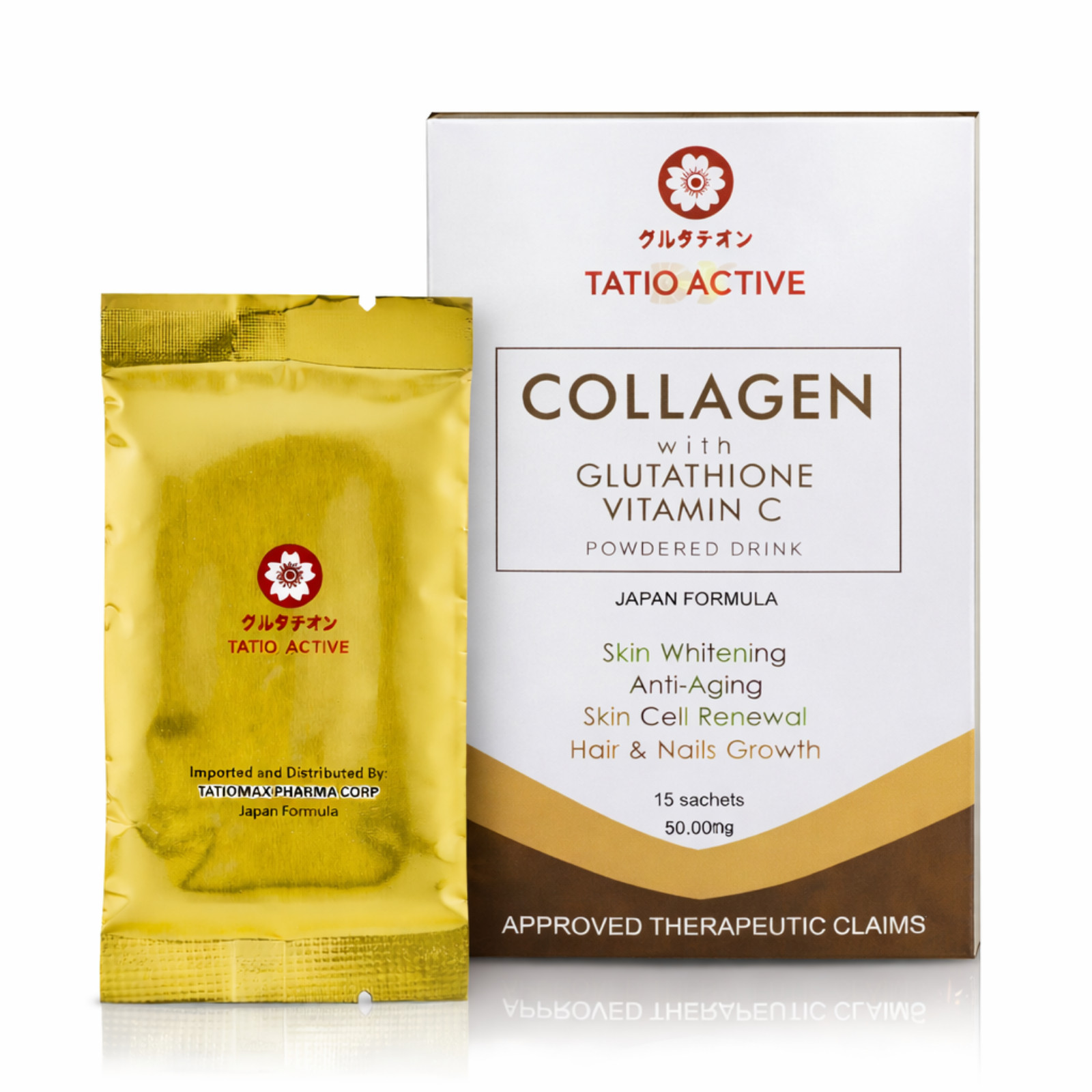 Tatio Active Collagen – 15 Sachets – Premium Grade Collagen with Glutathione