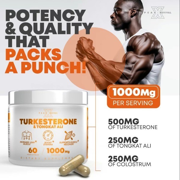 NEW LUXRY Peak Turkesterone Revival X 1K Mg Capsules Supplement Natural