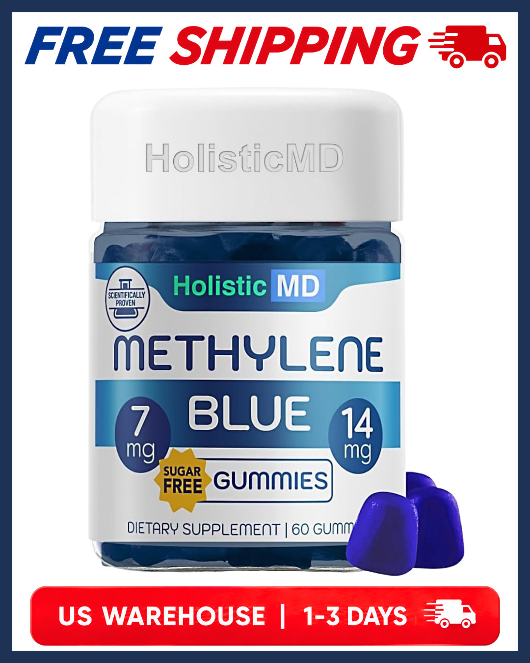 MB for Humans USP Pharma Grade 7mg and 14mg Dose, 60 Gummies New Usa Stock