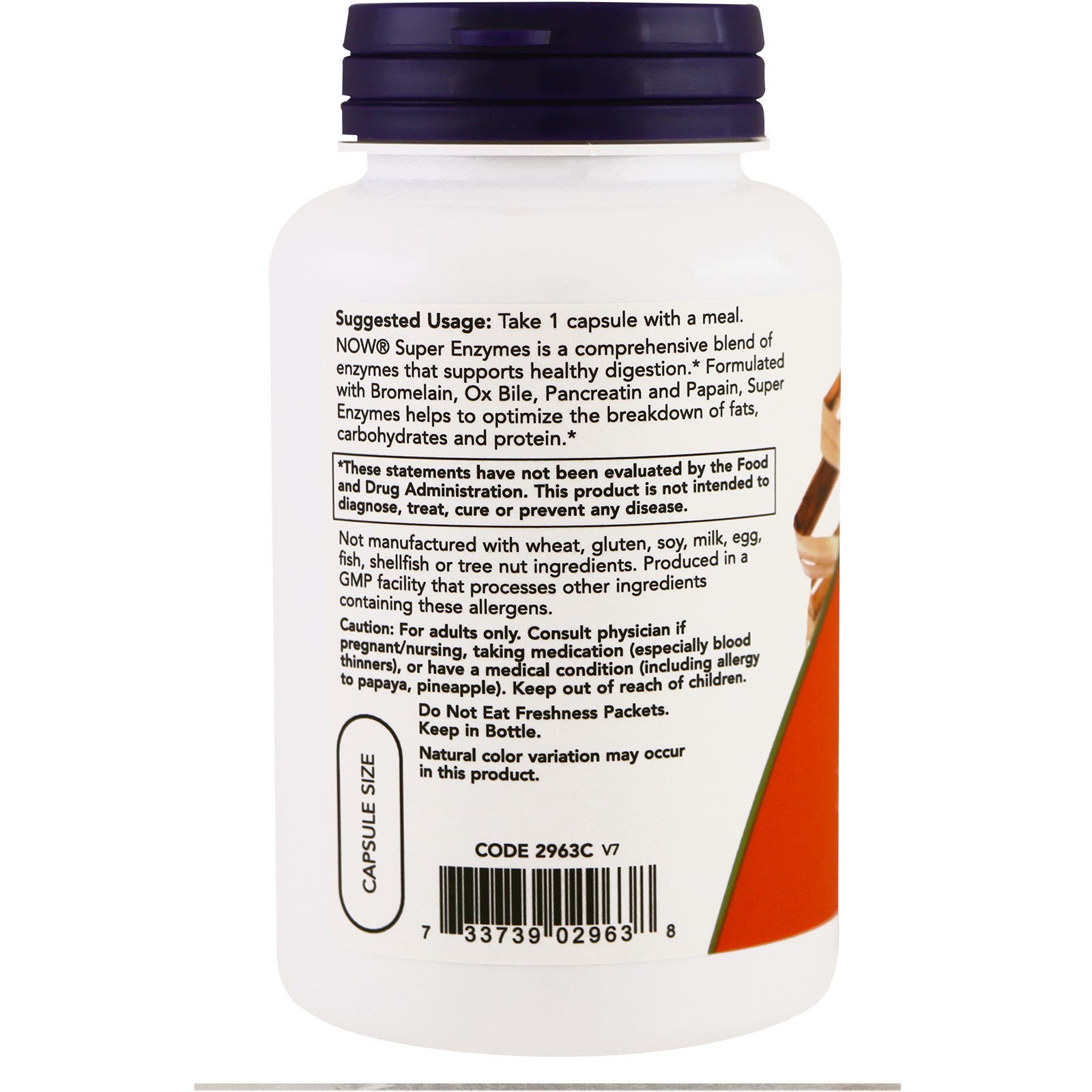 Now Foods Super Enzymes 90 Capsules GMP Quality Assured